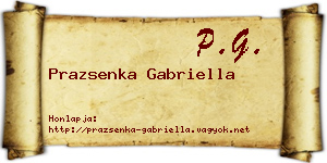 Prazsenka Gabriella névjegykártya