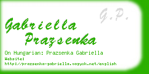 gabriella prazsenka business card